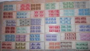 166 All Different United States 3 cent Plate Blocks. MNH. OG.    #02 USPB165 