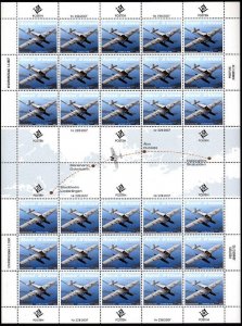 Finland-Aland 258-259 sheets, MNH. Mail Planes 2007. Junkers F13, Saab 340.