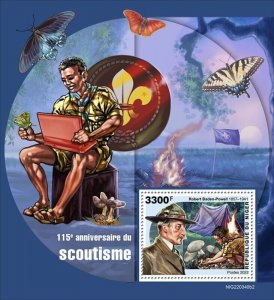 Niger - 2022 Scouting and Robert Baden-Powell - Stamp Souvenir Sheet NIG220340b2