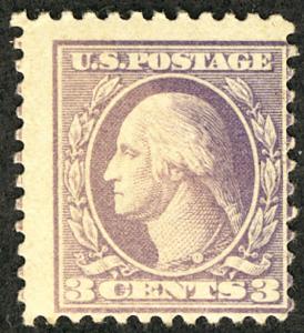 US #530 SEVERLY UNDERINKED mint never hinged, a super nice FREAKY stamp with ...