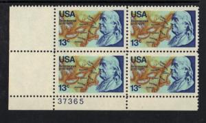 #1690 MNH pb/4 13c Benjamin Franklin 1976 Issue