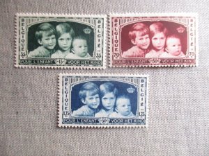 Belgium, Scott# B163-B165, MNH