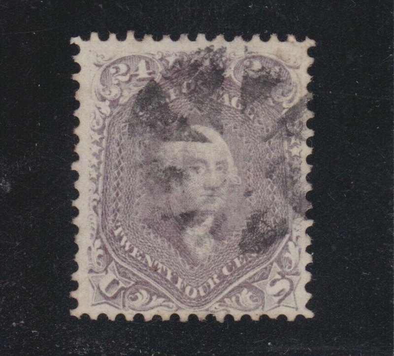 US 70 24c Washington Used VF w/ Circle of Wedges Cancel SCV $300