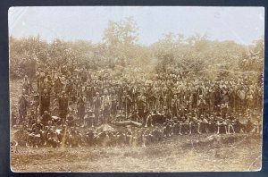 1900 German Cameroon RPPC Postcard Cover To Germany Natives Army