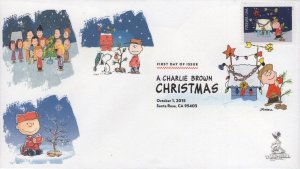 Set of 10 Toad Hall Printed FDCs for the 2015 A Charlie Brown Christmas Stamps