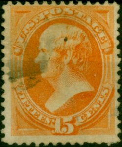 U.S.A 1873 15c Reddish Orange SG165 Good Used