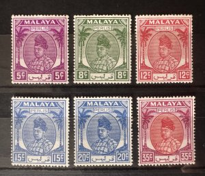 Malaya 1951-55 PERLIS Raja Syed Putra 6V (part set) Mint M6648