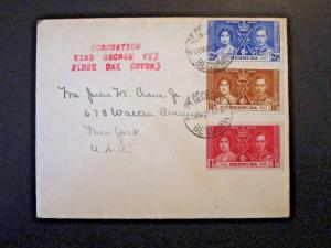 Bermuda 1937 Coronation Series FDC  - Z5086