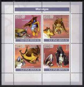 Guinea - Bissau 2007 Bats perf sheetlet containing 4 valu...