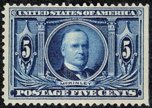 USA #326 VF OG H, bold color, nice stamp Retail $70