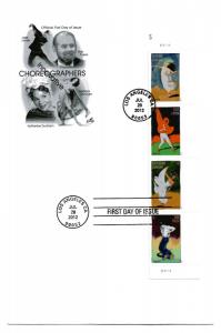 4701a (4698-01) Innovative Choreographers strip of 4 ArtCraft FDC