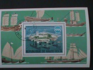 UPPER VOLTA-1975- OCEAN EXPO-'75-OKINAWA CTO IMPERF S/S VF-FANCY CANCEL