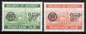 GUERNSEY - SC#J27, J29 POSTAGE DUE ISSUES (1980) MNH