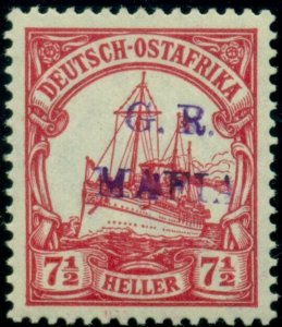 GERMAN EAST AFRICA MAFIA ISLAND SGM3B  violet overprint on 7 ½ h, og, NH signed