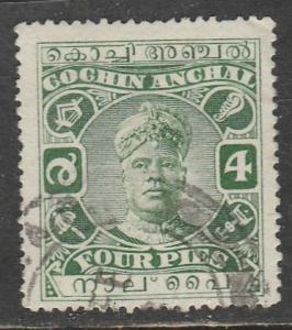 Inde / Cochin  1918  Scott No. 24  (O)