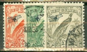 IW: New Guinea C28-43 mint/used (C30-2, 41-3 used) CV $292; scan shows a few