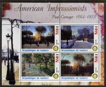 GUINEA- 2003 - Am. Impressionists, P Cornoyer - Perf 4v Sheet-MNH-Private Issue