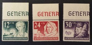 GERMANY THIRD 3RD REICH OCC POLAND GENERAL GOVERNMENT ORIGINAL SET 1940  MNH