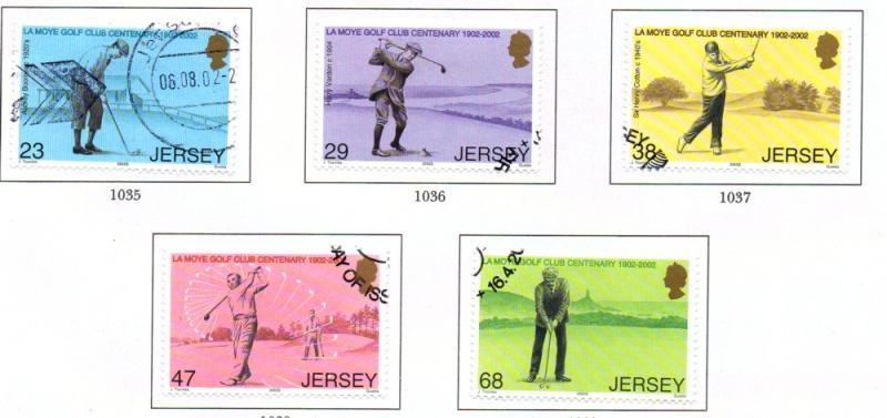 Jersey  Sc 1024-8 2002 La Moye Golf Club stamp set used