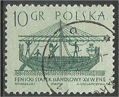 POLAND, 1963, used 10g, Ancient Ships Scott 1125