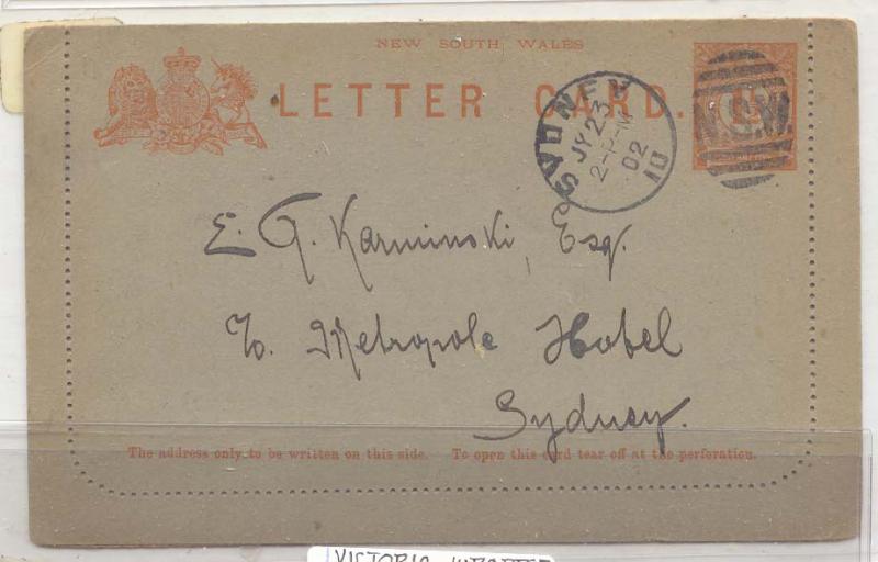 Australia New South Wales A7 Sydney 1902 (Australia postal e