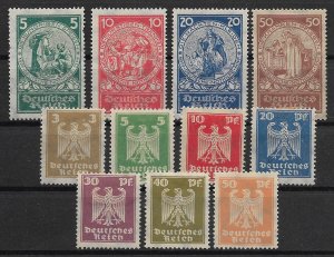 German Empire: 1924 Two Mint Sets