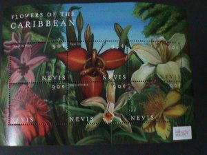 NEVIS-2000-SC#1243 COLORFUL LOVELY ORCHIRDS-MNH-S/S VF WE SHIP TO WORLDWIDE