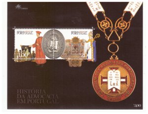 PORTUGAL SC.2555 HISTORY OF LAW S/S MNH BK2