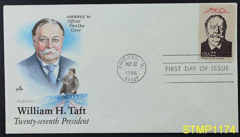 William H Taft 27th President ARTCRAFT FIRST DAY COVER