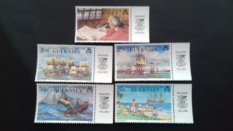 Guernsey 1990 250th Anniversary of Lord Ansons Circumnavigation of the GlobeMint