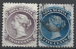 COLLECTION LOT 22180 NOVA SCOTIA #9-10 1860 CV+$24