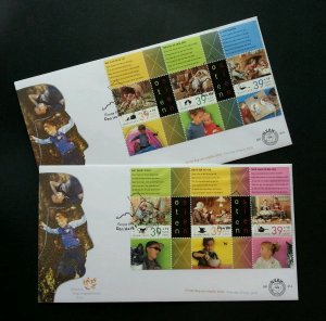 Holland Children 2005 Netherlands Cat Pet Family Bond Dining Playing (FDC pair)
