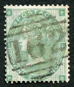 SG90 1/- Green small letters Cat 300 pounds