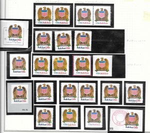 My Page #636 - Page of MNH - Used Eagles Collection / Lot