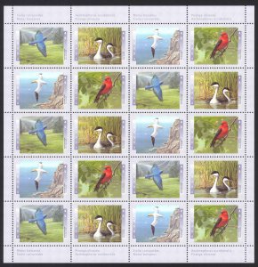 Canada Sc# 1634a MNH Pane/20 (field issue) 1997 45c Birds of Canada