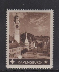 German Tourism Advertising Stamp- Cities, Towns & Landmarks - Ravensburg -  MNH