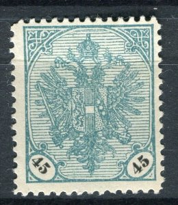 BOSNIA; 1901 early Eagle Coat of Arms issue fine Mint hinged 45h. value