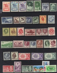 AUSTRALIA 1930-60's COLLECTION OF 38 MINT INCLUDING SG 156-8 316-27 LIGHT HINGED