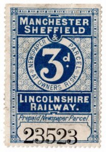 (I.B) Manchester, Sheffield & Lincolnshire Railway : Newspaper Parcel 3d 