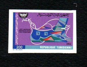 1984- Tunisia- Imperforated-40th Anniversary of the International Civil Aviation 