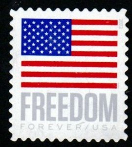 SC# 5787 - (63c) - Flag & FREEDOM - Pane -Die Cut 11.25 x 10.75 - USED