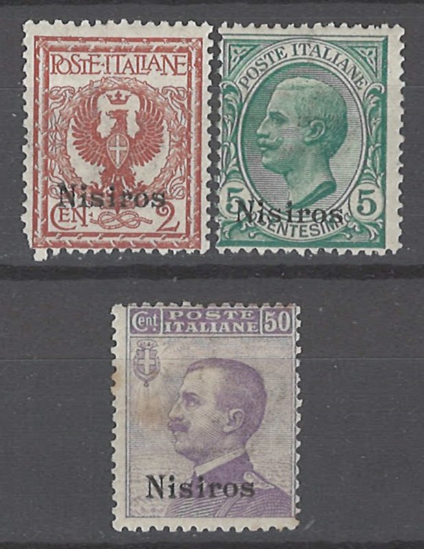 COLLECTION LOT # 2135 ITALY NISIRO 3 STAMPS 1912+