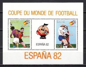 Zaire, Scott cat. 1027. World Cup Soccer s/sheet.