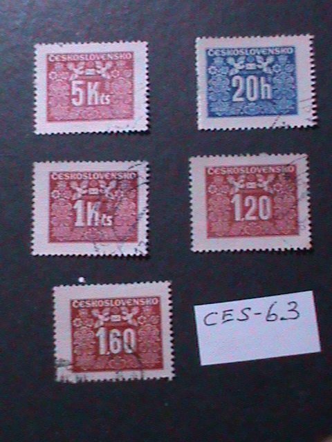 ​CZECHOSLOVAKIA SURCHARGES USED STAMPS- VF 78 YEARS OLD- CES-63