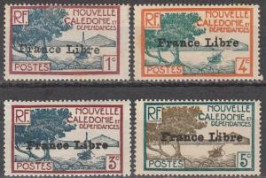 New Caledonia #217, 219-21 F-VF Unused CV $54.00 (A16575)