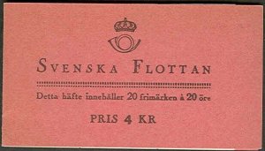 SWEDEN (H70) Scott 357a, 20 ore Swedish Fleet Booklet, VF, Facit $100.00