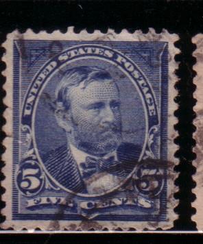 US # 281-5c Grant Blue (U) CAT. $2.25