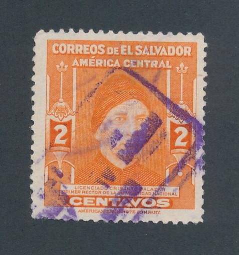 El Salvador 1947 Scott 597 used -  2c, Cristano Salazar