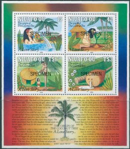 Niuafo'ou 1991 SG163 Christmas Coconut Legend specimen MS MNH