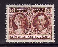 Newfoundland-Sc#147- id5-used 3c KGV & Queen Mary-1928-